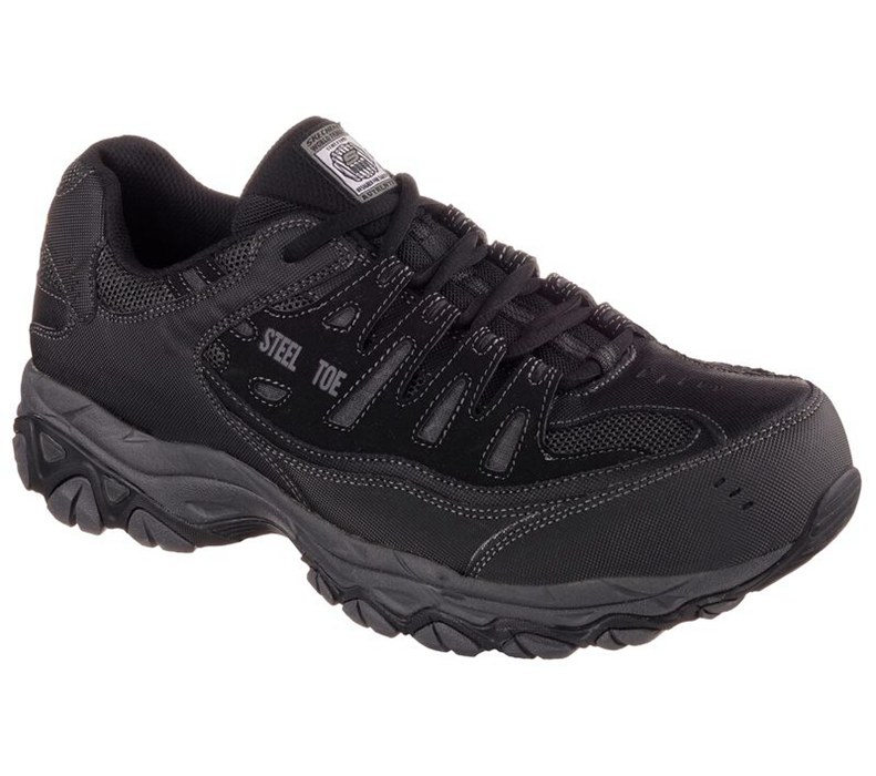 Skechers Relaxed Fit: Cankton St - Mens Work Boots Black/Grey [AU-EI3589]